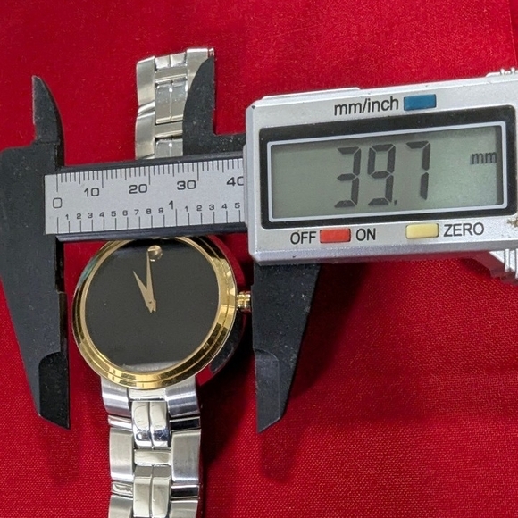Movado Silver and Gold Watch with Black Dial - Picture 9 of 10